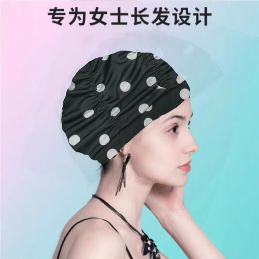 Swimming cap 2024 new style for women with long hair, large head circumference, large head circumference, high-profile swimming cap fabric for hot spring bathing, swimming cap + swimming goggles + nose clip and earplugs (the set is more affordable), the color of the swimming cap can be noted