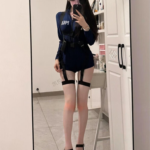 Universal royal sister's uniform, marine uniform, a complete set of one-piece cosplay costumes for women, new hot white hat, one size fits all, great value, full set of blue, including model's same hat