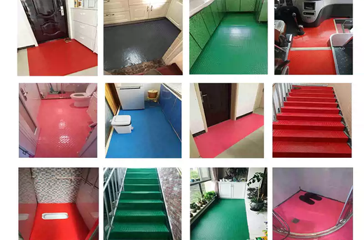 Yusenyi waterproof plastic carpet PVC anti-slip mat floor mat workshop kitchen mat bathroom door mat flame retardant plastic rubber black background with red herringbone (about 2.6 mm) 2.0 meters wide x 5 meters long