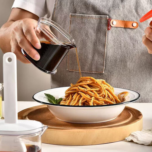 Oil brush, high temperature resistant oil brush, integrated glass oil bottle, household silicone baking and barbecue professional brush, oil brush with cover, easy oil control, blue, cold and heat resistant