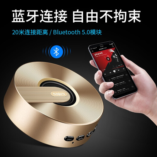 Liqin s1 Wireless Bluetooth -Lautsprecher Mini Tragbares Audio -Mobiltelefon Computer Super schwere Subwoofer Outdoor -Karte Großvolumen Kleinstahlkollektion Kollektion Geld Sammlung Sprachraditionsübertragung Sendung Technologie Black Standard Version