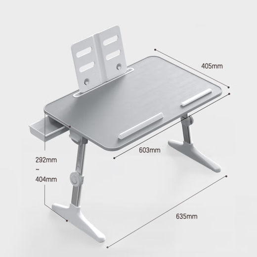 Deli bed desk/computer desk/lazy folding table for home student dormitory with adjustable angle and height 92051