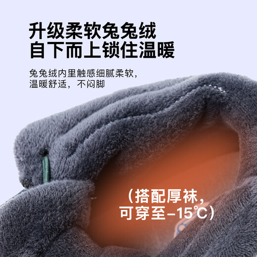 Little Blue Sheep new winter sports shoes, cotton shoes, velvet thickened anti-slip boots, black 36