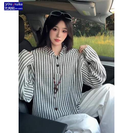 Yuruike gray herringbone pattern Henry collar POLO shirt sweatshirt for men in autumn American style long-sleeved T-shirt with base layer gray M suitable for 100-115 Jin Jin equals 0.5 kg