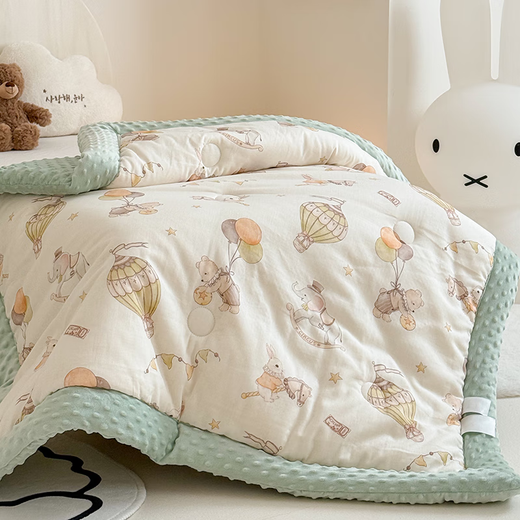 Southern Life Class A Children's Cotton Winter Quilt Kindergarten Quilt Double-layer Yarn Quilt Core Spring and Autumn Quilt Beanie Velvet Nap Blanket Quilt Colorful Circus 120*150cm3Jin Jin equals 0.5kg Winter Quilt