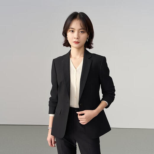 Lady Bird black formal suit for women professional small man interview wear public examination high-end suit jacket