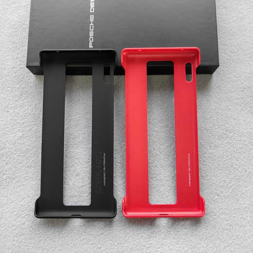 Temeike is suitable for Huawei mate30rs Porsche design mobile phone case original genuine leather protective case anti-fall ultra-thin back cover men's and women's 30rs mobile phone case new business black red boxed (black) single back shell Huawei Mate 30 RS Porsche design