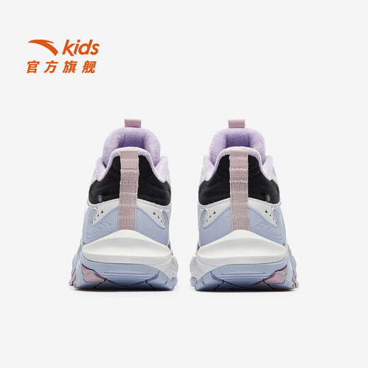 ANTA Children's Cotton Shoes for Girls Dengfeng 3 Autumn New Leather Outdoor Cotton Shoes 322546901 Black/Oxygen Blue-1 37