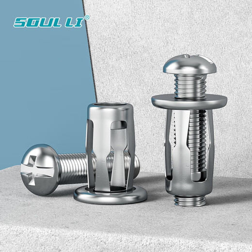 Shouli petal expansion screw petal nut hollow gecko hollow iron car license plate lantern riveting expansion bolt expansion screw-4*20 5 pieces