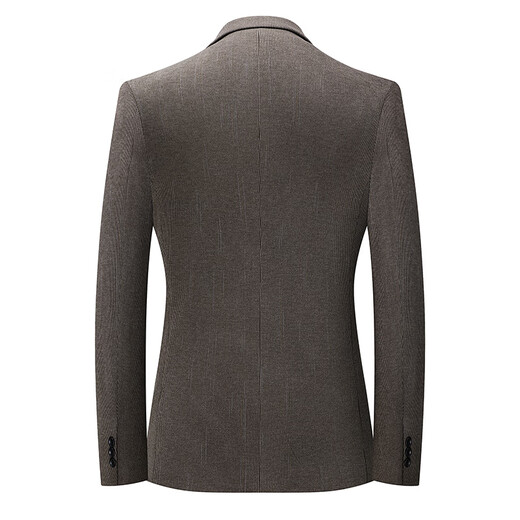 BOSS corduroy suit men's autumn and winter high-end brand striped business men's casual suit jacket non-iron gray L 175
