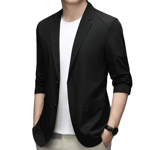 FALAMONE Armani Casual Suit Men's Spring and Autumn Thin Casual Men's Single Jacket Suit Light Green M 170