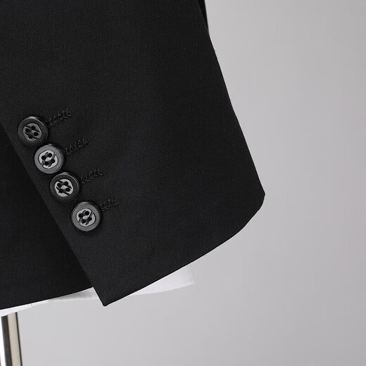 L Lilang's wool suit suit men's spring and autumn professional formal wear business casual banquet dress groom wedding navy blue 5XL 200