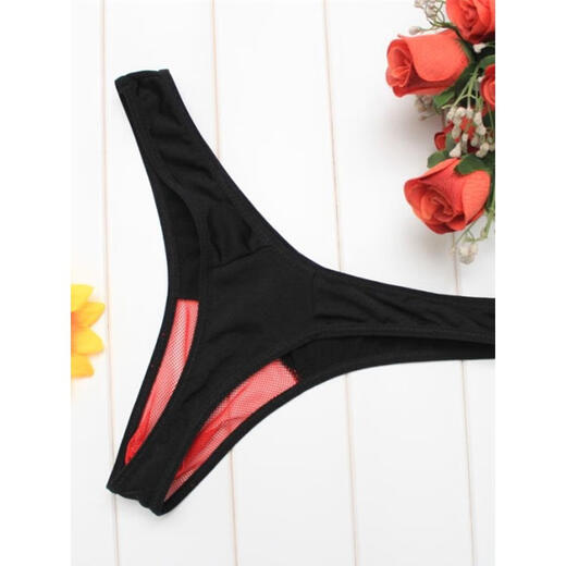 AJFN Victoria Men's Thong Underwear Seamless Sexy Hot Temptation Mesh Sexy Transparent Daily Wear Mood T Black One Size 90135Jin Jin is equal to 0.5 kg