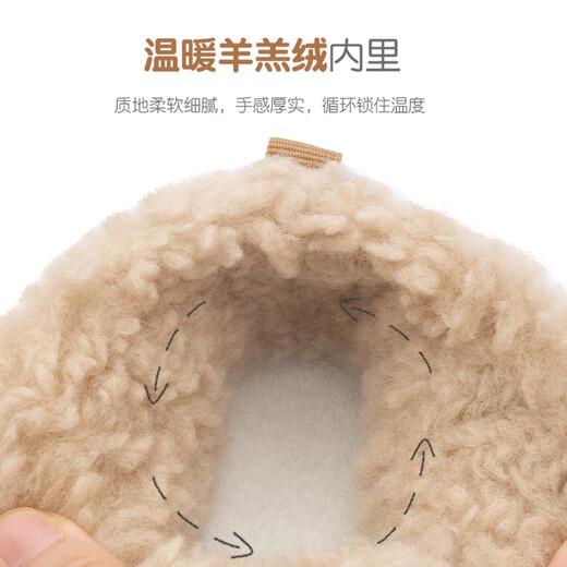 Kids.ing Kedi Star Toddler Shoes Winter Infant Cotton Shoes Men's and Women's Velvet Thickened Functional Shoes Children's Shoes Brown 22