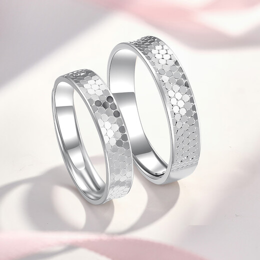 Wanfulong PT950 genuine platinum platinum ring for women, men give it to girlfriend, live mouth, adjustable custom couple ring, one thing, one certificate, supports identification, and you will lose 10% for fake ones.