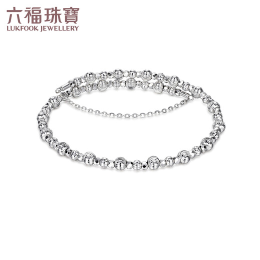 Lukfook Jewelry Platinum 950 Sky Stars Bundy Beads Stretch Oval Chaise Bracelet Platinum Bracelet Price HEP0004DS 8.49 grams (including labor cost 874 yuan)