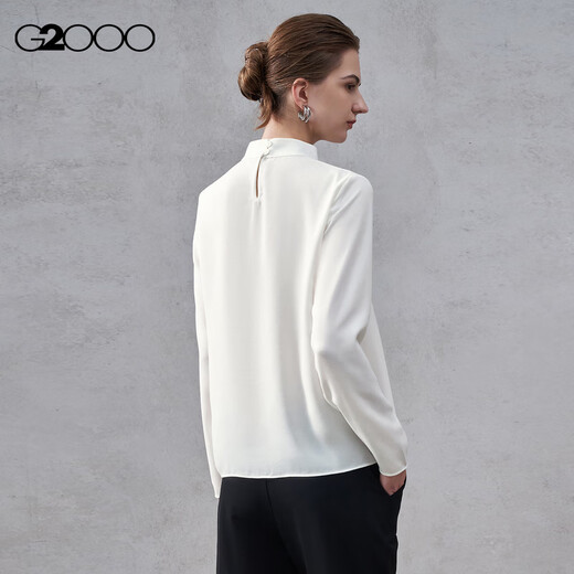 G2000 texture/ribbon design/same style in shopping malls women's 2025 autumn and winter comfortable long-sleeved casual shirt