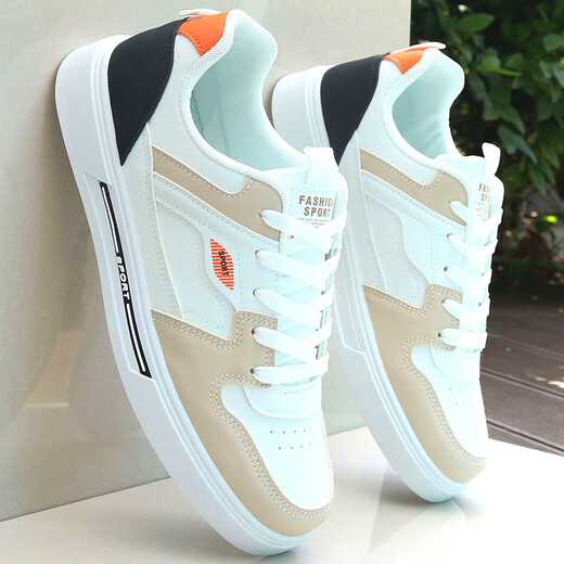 Chaussures masculines de la marque Shamulang pour le printemps et l'été 2025 Chaussures blanches en cuir pour hommes pour hommes Sports polyvalents Chaussures décontractées 9905 Modèle phare blanc et noir 39