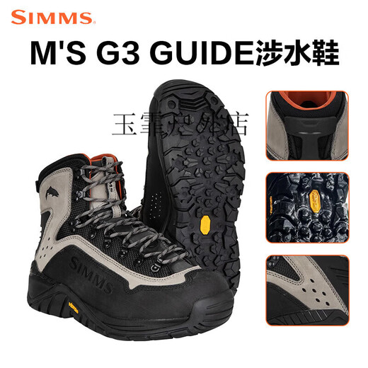 SIMMS wading shoes G3 Guide fishing shoes wading boots rubber sole anti-slip fly lure outdoor shoes for men black gray