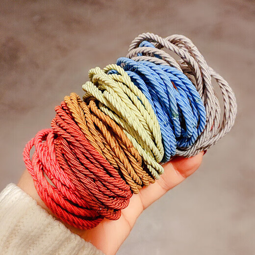 Korean style versatile hair rope, simple ins style hair tie, high elasticity and thin, random color, 2 pieces