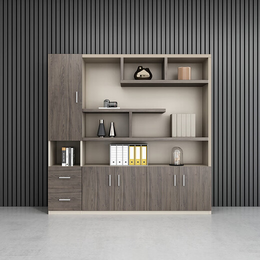 Boss office background cabinet against the wall wooden partition cabinet information bookcase storage cabinet file cabinet storage cabinet ten door bookcase 4.0 meters 0mm