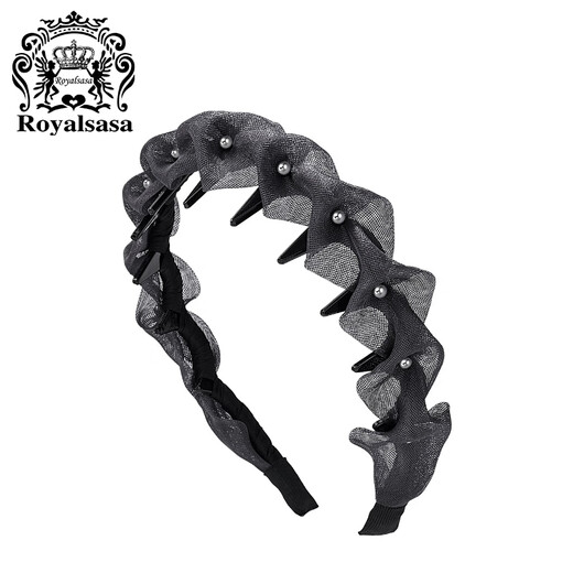 Royal sasa Royal salsa pleated seersucker headband tooth comb non-slip fluffy high headband hairpin going out to make up and wash