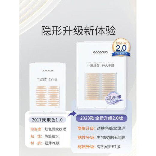 Goood 1200 Sticks Olive-shaped Double Eyelid Sticks Women's Invisible Traceless Natural Men's Special Artifact for Men's Inner Double Eyelids with Long Narrow Mesh Pattern Suitable for Thin Single Eyelids Double Eyelids 1200 Sticks Single Sided