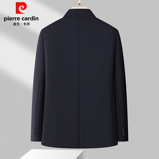 Pierre Cardin winter thickened velvet stand-up collar tunic jacket for men middle-aged dad business executive cotton jacket men black XL 180