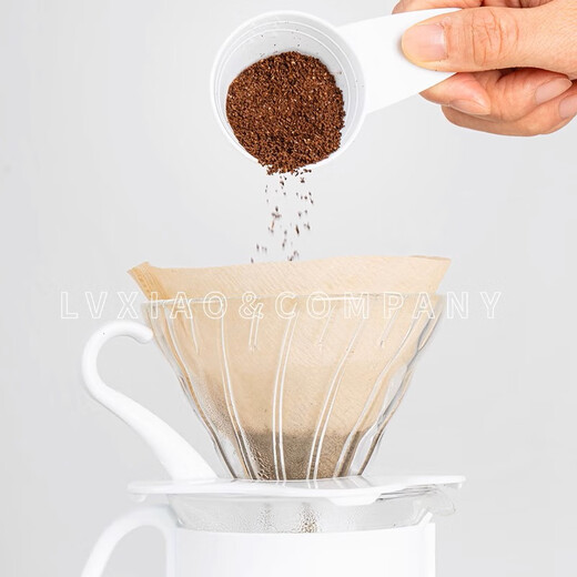 Lu Xiao and his friends Hario Japan imported filter paper v60 coffee hand-pour cone 0102 Hario filter paper puree bleached hanging ears 01 1-2 people, bleached, boxed 40 sheets 40 sheets
