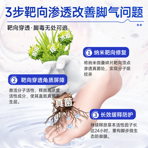 Athlete's foot spray to relieve itching, peeling and rotten feet, fungal infection, deodorizing and root removal, special treatment for smelly and sweaty feet, 3 boxes