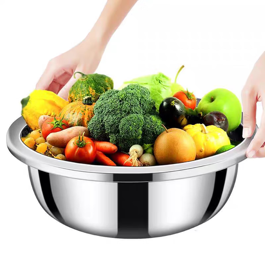 26cm large seasoning basin, vegetable basin and basin, soup basin, wash basin, hot pot basin, kitchen household basin, extra thick and deep, laminate type 26CM multi-purpose basin/1 pack