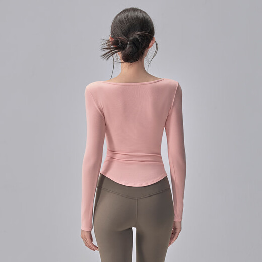 Youyou Yoga Wear Women's Fall Slimming Running Pilates Training Wear Long Sleeve J35058Y1U Moon White Blue M