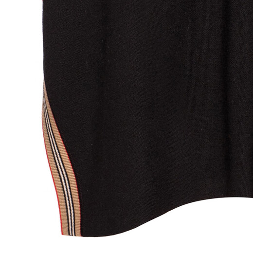 Burberry cape FW22 striped pullover loose lapel black children's style black M