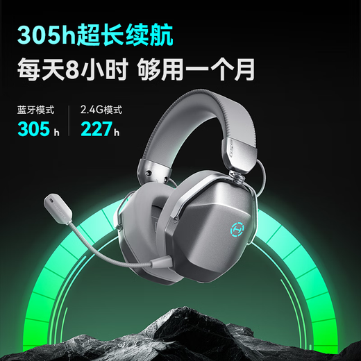 Edifier (EDIFIER) HECATE G5 MAX wireless version 2.4G wired Bluetooth four-mode THX sound effect head-mounted wireless headset e-sports game computer dedicated delta FPS chicken silver