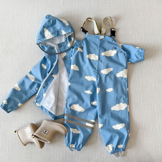 Children's raincoat 2024 split children's raincoat for men and women baby waterproof overalls raincoat for primary school students in kindergarten Lemon--upgraded with lining S S