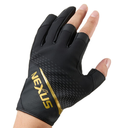 SHIMANO NEXUS fishing gloves GL-170Y with 3 fingers exposed/GL-171Y with 5 fingers exposed, made in Indonesia, red, L size (GL-170Y with 3 fingers exposed)