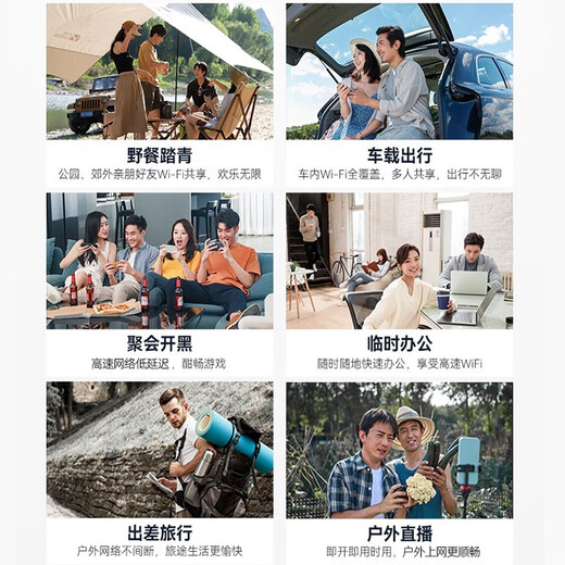 乐视随身wifi无线2025新款随身wifi6免插卡上网宝移动联通电信真三网无限制全国通用5GHZ 充电WIFI二合一|24信号8000毫安续航72H 不限速不虚标月享1500G流量