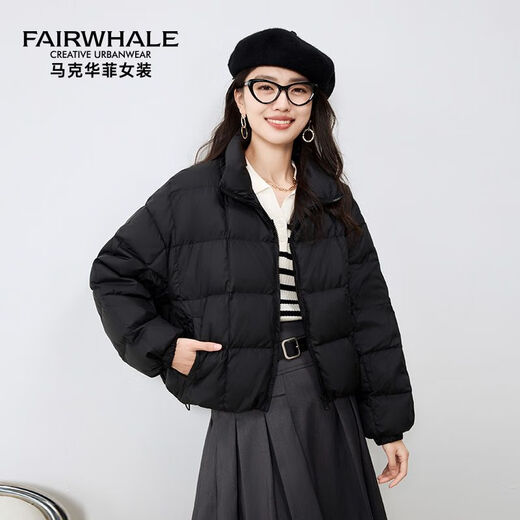 Mark Huafei Puff Down Jacket Women's 2025 Winter New Stand Collar Short Small Bread Jacket Winter Jacket