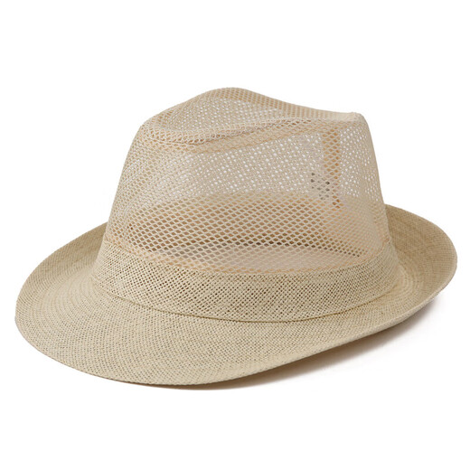 Fishing hats for middle-aged and elderly people 2024 summer popular sun visor and cool hat casual outdoor net dad breathable straw hat black one size fits all (56-58cm)