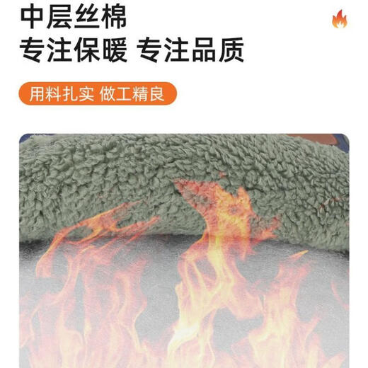 Yangpeng Electric Vehicle Gloves Driving Folding Electric Vehicle Gloves Windproof Warm Waterproof Windshield Gloves Plus Velvet Thickened Cotton Handle Cover Black + Double Handles