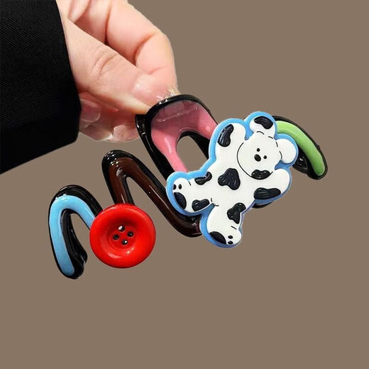 Liu Yifei's same style dog clip on the back of the head, hollow dog clip, high-end 2025 hairpin shark new hair clip, designer handmade, niche model #1 piece set 1