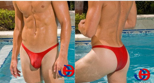 Men's underwear thong sexy men's u protruding underwear black M