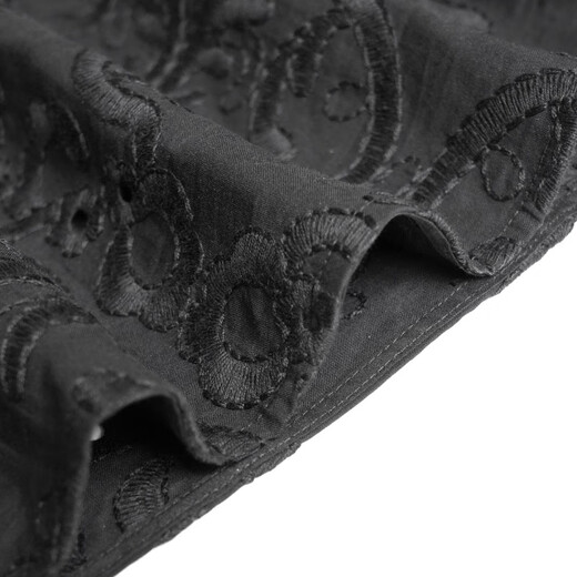 SIQIYOUNG Camellia - Hollow three-dimensional embroidery top, embroidered fabric super petal shirt, moonlight white M