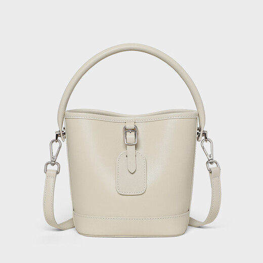 MILLIE S genuine leather bag for women 2025 new fashion versatile crossbody bag high-end portable bucket bag beige