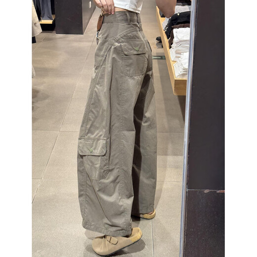 Du Xiaoxian American retro bias cut scimitar overalls men's spring and autumn trendy brand handsome pants multi-pocket straight trousers coffee color XL recommended 120-140Jin Jin equals 0.5 kg