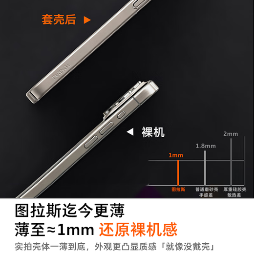 Tulas Light Luxury Matte丨Fingerprint-free D1 pivot case suitable for iphone17promax mobile phone case Apple 17pro protective cover 17 all-inclusive ultra-thin anti-fall magnetic suction for men Xingyu Orange iPhone 17 Promax