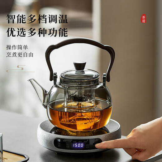 Clay teapot glass teapot tea kettle large capacity electric ceramic stove special thickened kettle home office drinking tea