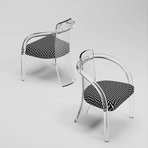 Zailu Internet celebrity dining chair makeup chair transparent acrylic chair casual dressing table stool simple modern chair single product chair single product