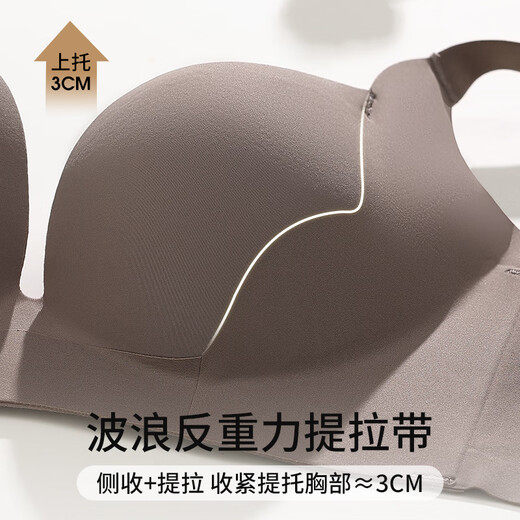 Oudifen's red seamless pull-up and push-up anti-sagging sports bra for women in the year of birth, large breasts and small breasts.