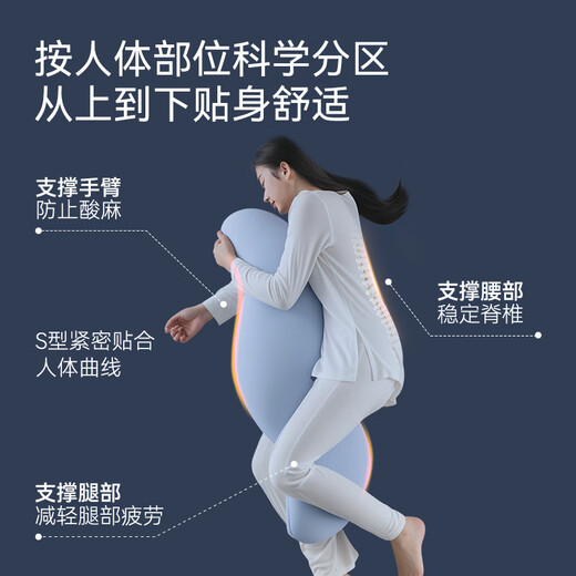 Made in Tokyo, deep sleeping humanoid pillow, body-length pillow, side sleeping pillow with legs, removable and washable